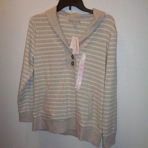 Banana Republic Gray Striped Sweater